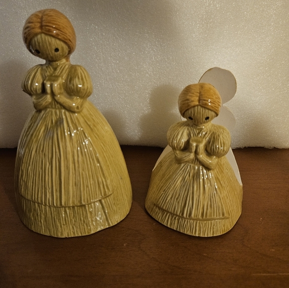 Vintage Corn Husk Girl 2 Piece Kitchen Set Praying. - Picture 7 of 7